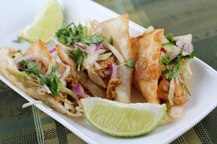 Chicken Wonton Tacos Cooking AMOUR