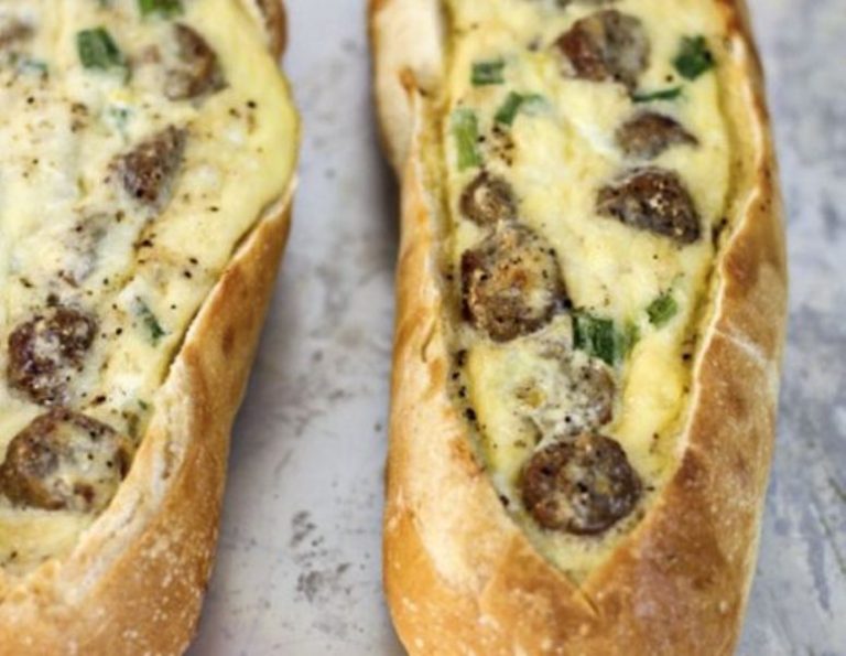 Sausage Stuffed French Bread Boats Cooking AMOUR