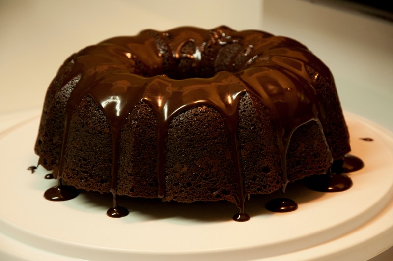 Glazed Dark Chocolate Bundt Cake Cooking AMOUR