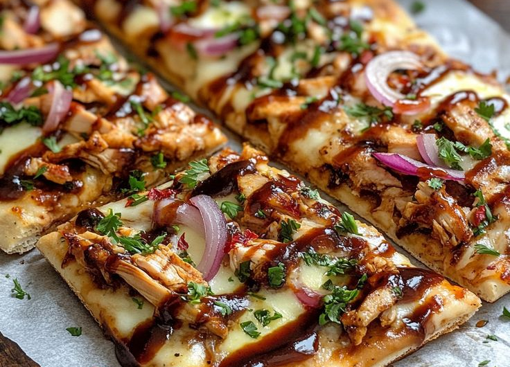 High Protein BBQ Chicken Flatbread